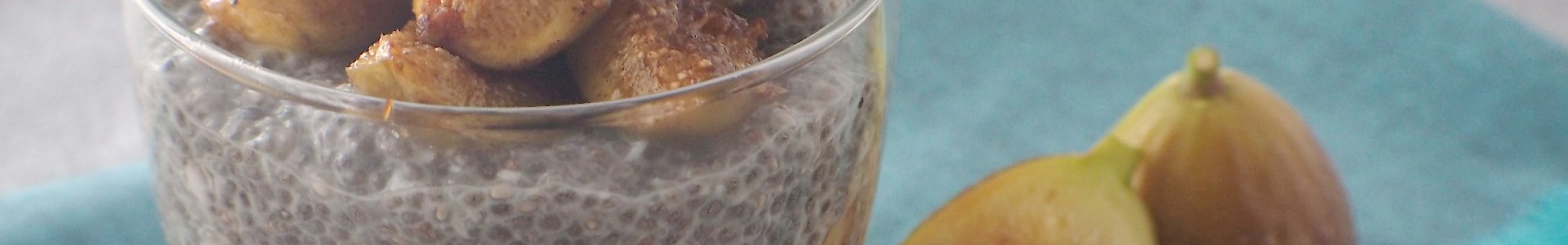 Vanilla and Coconut Chia Pudding with Caramelized Fig