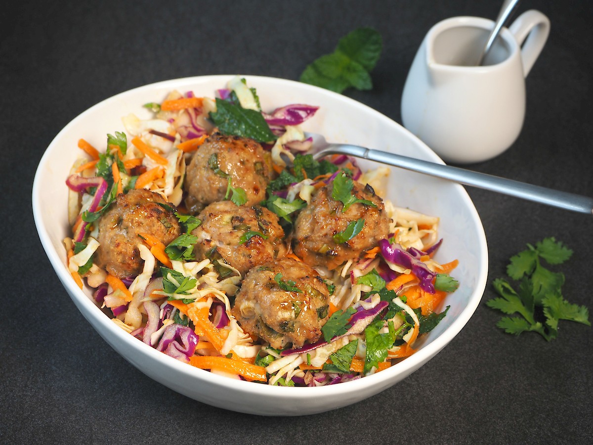 Asian Meatball Salad | Paleo | Gluten-free | The JOYful Table