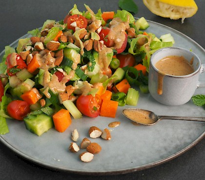 Chopped Mixed Salad with Almonds