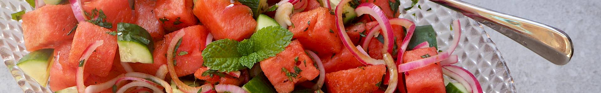 Watermelon and Cucumber Salad