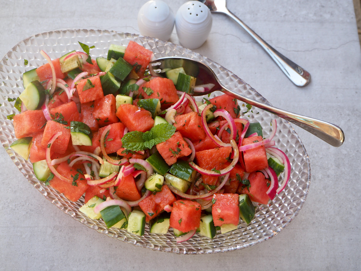 Watermelon and Cucumber Salad | Paleo | Gluten-free | The JOYful Table