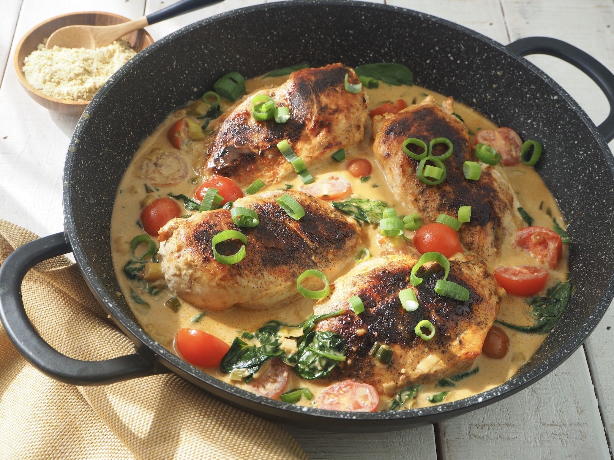 Creamy Chicken & Spinach Dinner | Paleo | Gluten-free | The JOYful Table