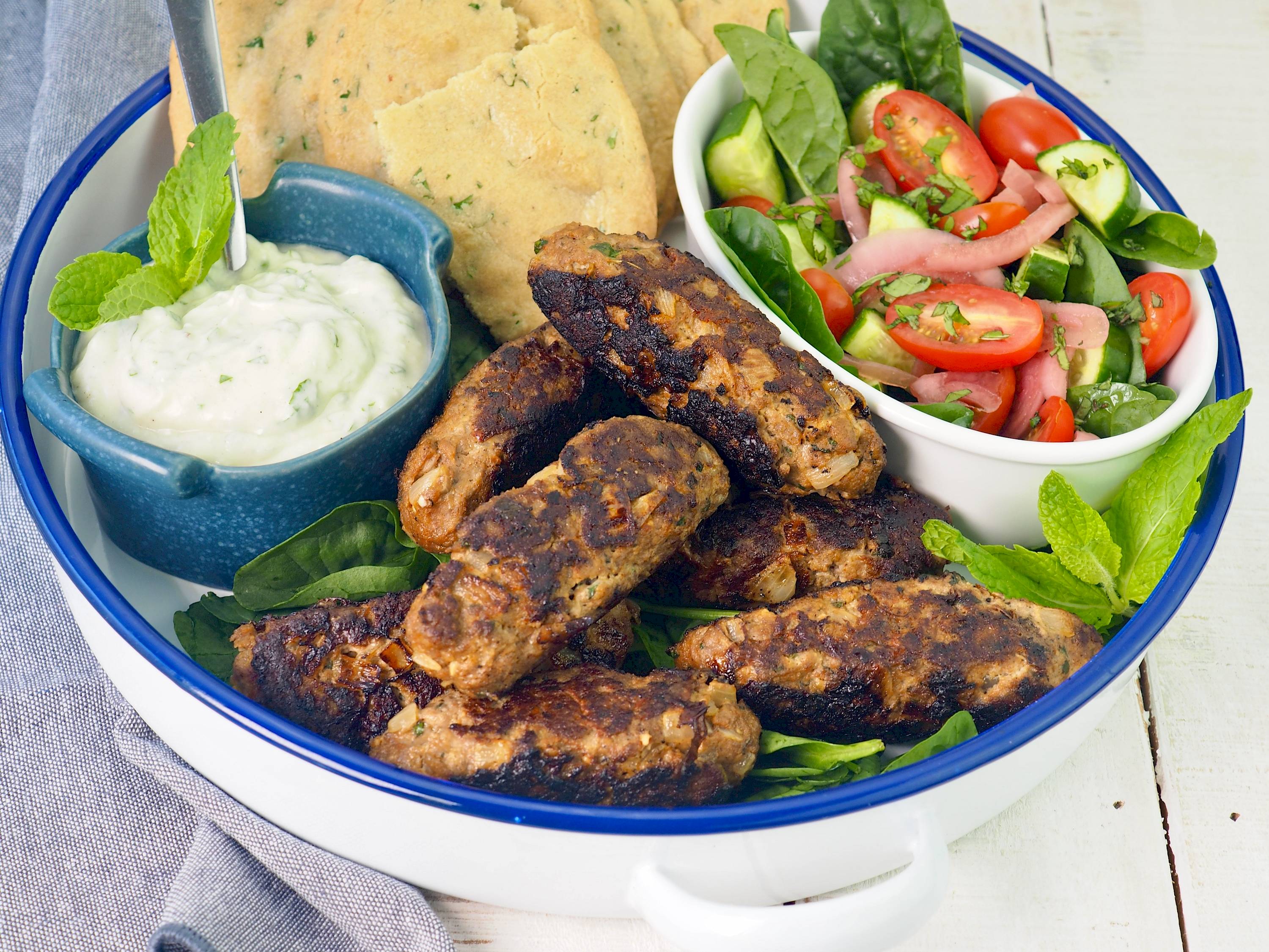 Beef Kofta with Tzatziki Sauce | Paleo | Gluten-free - The JOYful Table