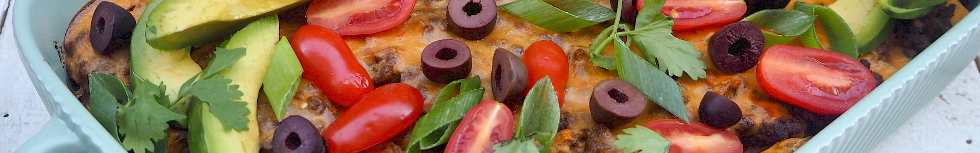 Taco Beef & Sweet Potato Bake